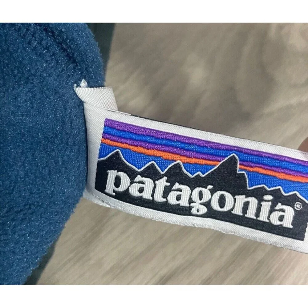 Patagonia Synchilla Snap T Pullover Fleece Sweater Youth Boys Medium Blue - Picture 5 of 7